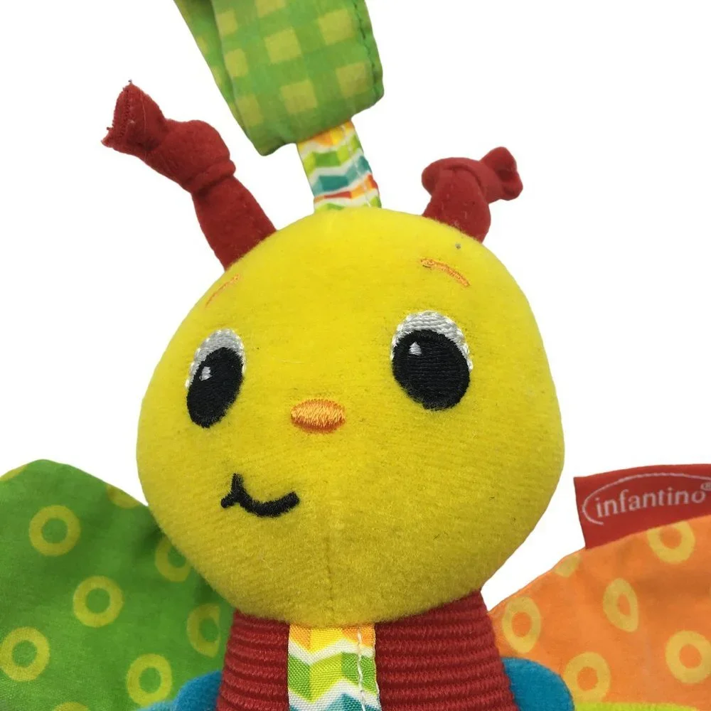 Infantino Butterfly Move and Soothe Hanging Chime Pal Teething Sensory Plush Toy